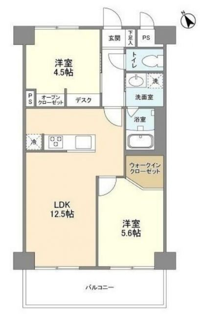 新座市野火止のマンションの間取り