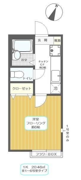 【八潮市大字垳のアパートの間取り】