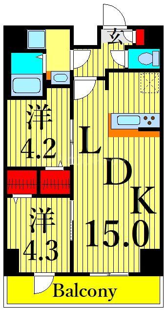 コンフォリア西尾久の間取り