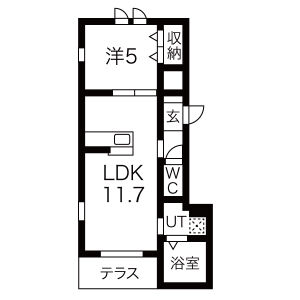 へーベルメゾン六甲道の間取り