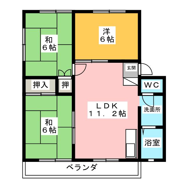 エクセル大門Ｂ棟の間取り