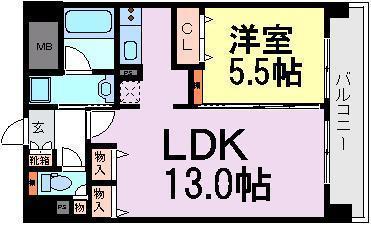 尼崎市潮江のマンションの間取り