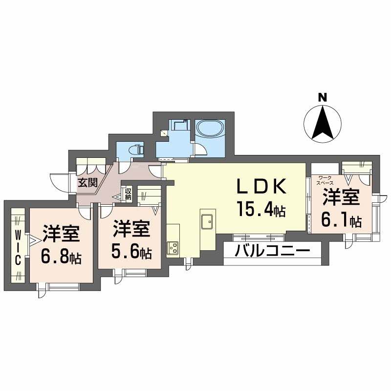 アベニール安東の間取り