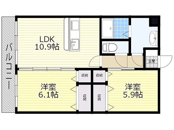 コントレイル挟間の間取り