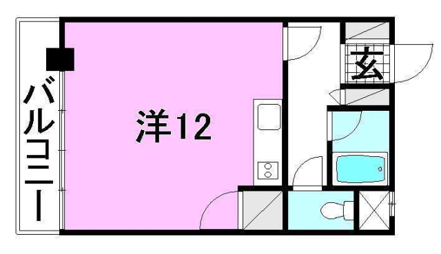 松山市山越のマンションの間取り