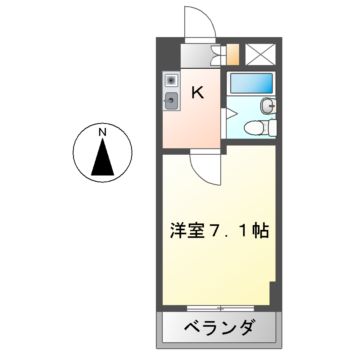 名古屋市瑞穂区明前町のマンションの間取り