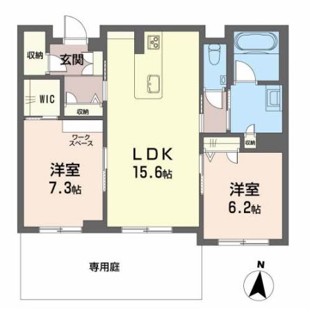 松本市筑摩のマンションの間取り