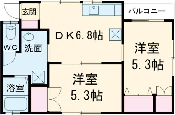 ハイツ塚本の間取り