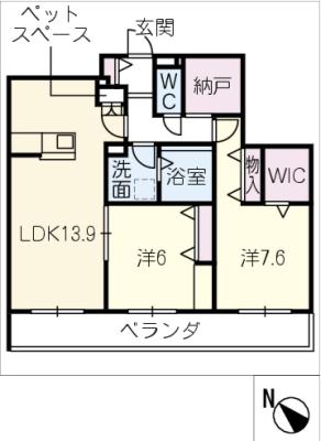 ＦＵＪＩＳＴＡＲ九の城の間取り