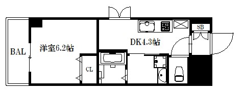 エステムコート京都駅前KOTOの間取り