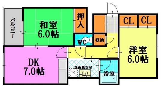 広島市南区宇品神田のマンションの間取り