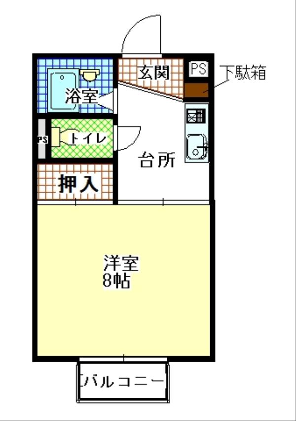 ひたちなか市高場のアパートの間取り