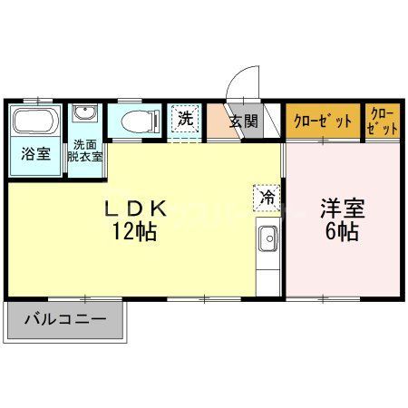 江戸川区南篠崎町のアパートの間取り