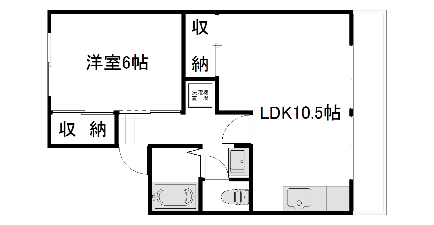 セジュール福泊の間取り