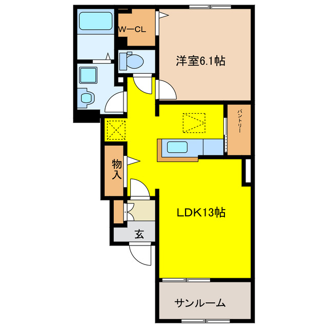 【不破郡垂井町表佐のアパートの間取り】