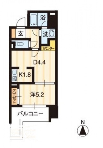 リアライズ瓦町の間取り