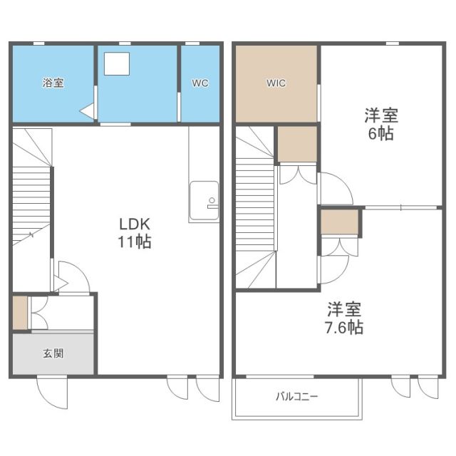 【三国ヶ丘residenceＥ棟の間取り】