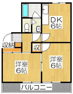 長岡京市野添のマンションの間取り