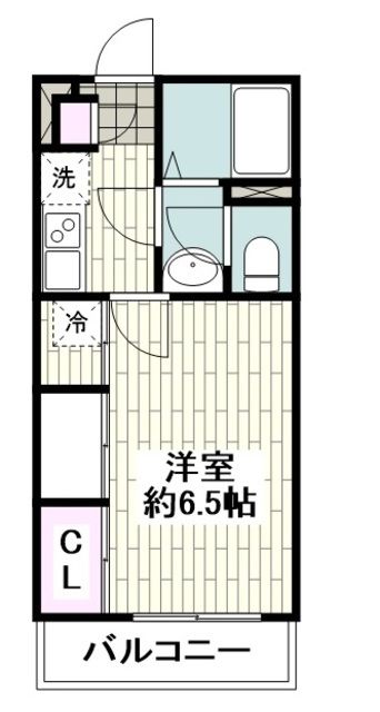 【横浜市磯子区磯子のアパートの間取り】