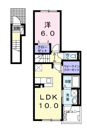 糟屋郡粕屋町仲原のアパートの間取り