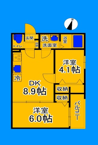 堺市堺区香ヶ丘町のアパートの間取り