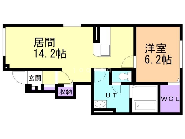 旭川市神楽岡二条のアパートの間取り