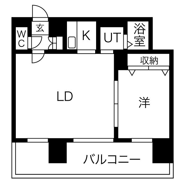 札幌市中央区南六条東のマンションの間取り