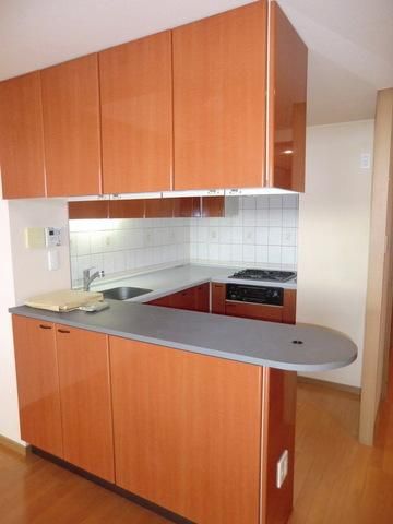 キッチン　３口システムキッチン