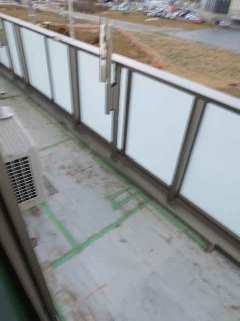 バルコニー　新築　建築時の写真です