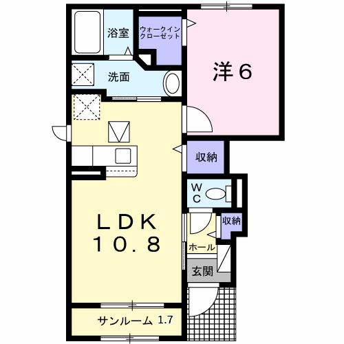 ＩＲいしかわ鉄道 小松駅 バス乗車時間：15分 最寄りバス停で下車 徒歩5分 2階建 築4年の間取り写真