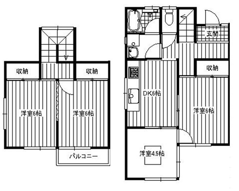 藤沢市白旗テラスハウスの間取り写真