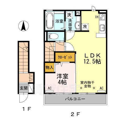 ＪＲ中央線 武蔵境駅 徒歩13分 2階建 築14年の間取り写真