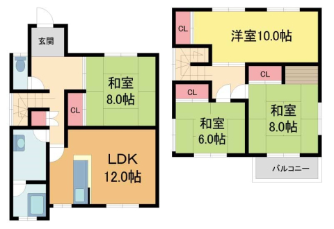 能勢町山辺257-17-2貸家の間取り写真