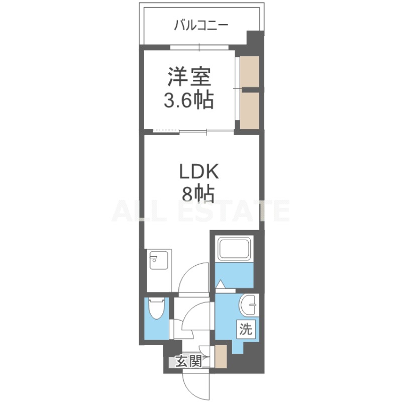地下鉄中央線 緑橋駅 徒歩5分 4階建 築2年の間取り写真