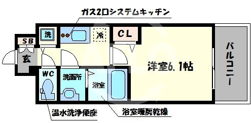 レオンコンフォート難波西IIの間取り写真