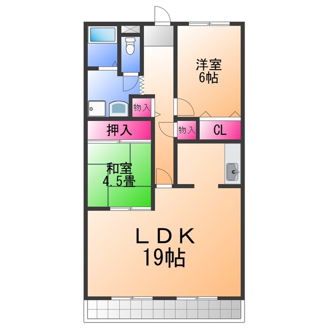 ＪＲ阪和線 日根野駅 徒歩9分 2階建 築31年の間取り写真