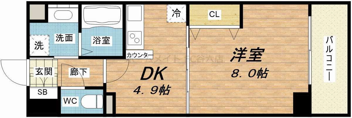 ブランクレール谷町の間取り写真
