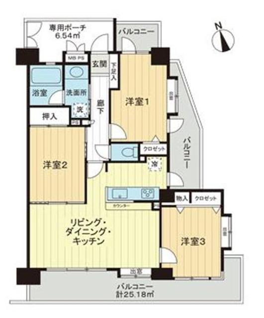 ライオンズガーデン府中本町の間取り写真