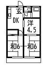 鷹の羽コーポの間取り