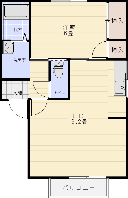 ラフィーネ茨島の間取り