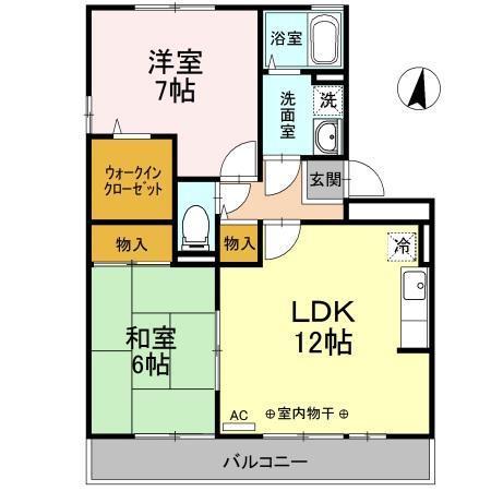 高知市高そねのアパートの間取り