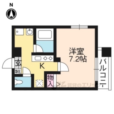 ＮＯＲＴＨＳＩＤＥ１東館の間取り