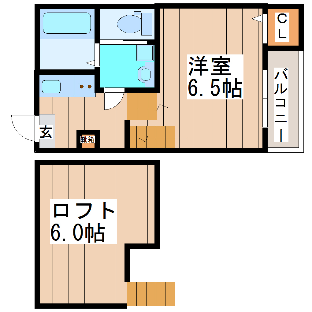 シャンペル中山の間取り