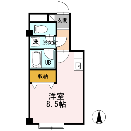 新潟市中央区万代のアパートの間取り