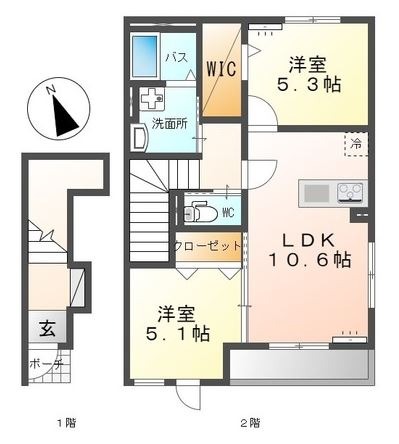 倉敷市片島町のマンションの間取り