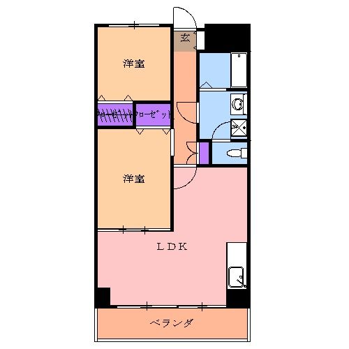 宇都宮市一条のマンションの間取り