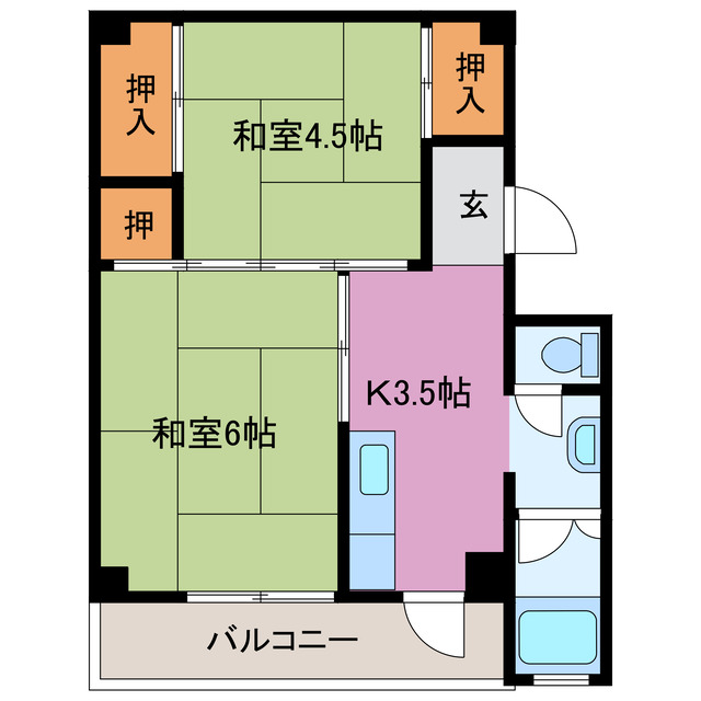 鳥羽市大明東町のマンションの間取り