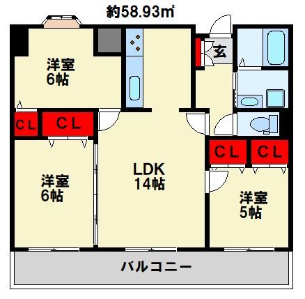 グランドパレス行橋駅前の間取り