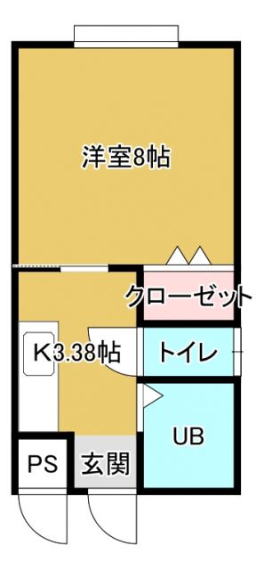 長岡市中沢のアパートの間取り