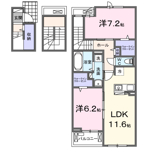 メゾンフォンテーヌの間取り